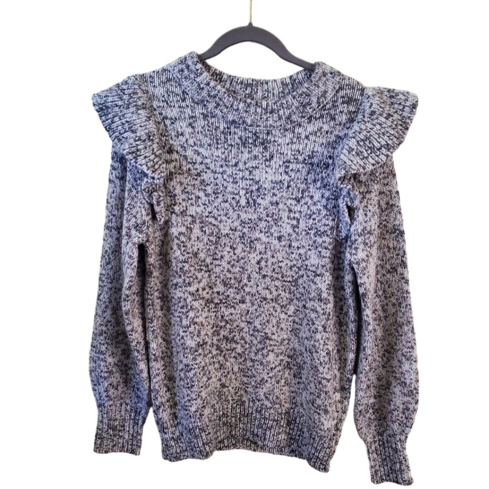 Universal Thread Marled Knit Ruffle Shoulder Sweater Size XS